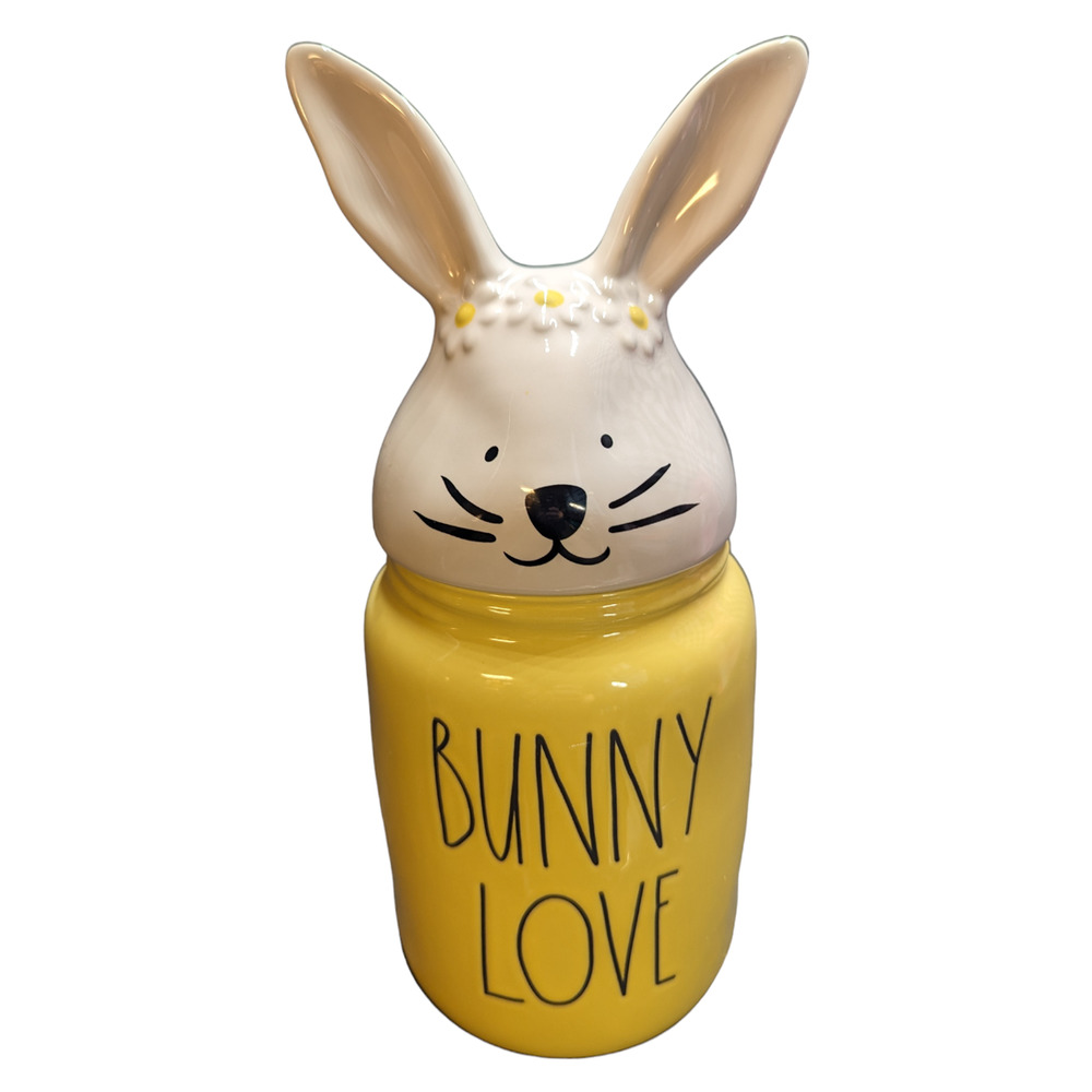 Rae Dunn Spring Easter BUNNY LOVE Canister / Cookie Jar